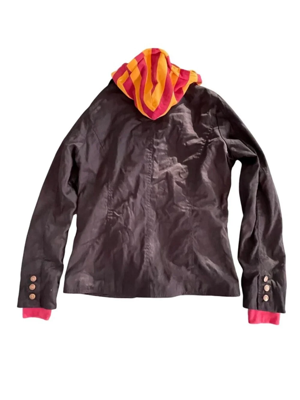 Harry Potter Gryffindor Womens Black Blazer With Striped Hood & Embroidered Cres - Picture 10 of 12